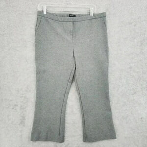 Max & Mia Womens Grey Cropped Pants Size L Rayon/Nylon Blend 16PT